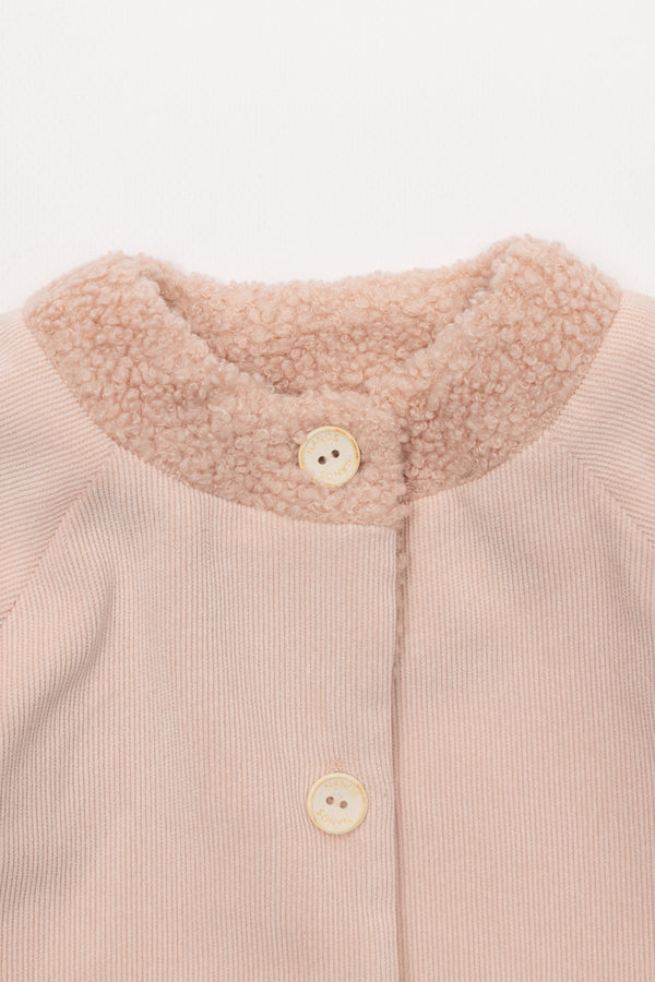 CAZADORA MICROPANA PELO ROSA CLARO