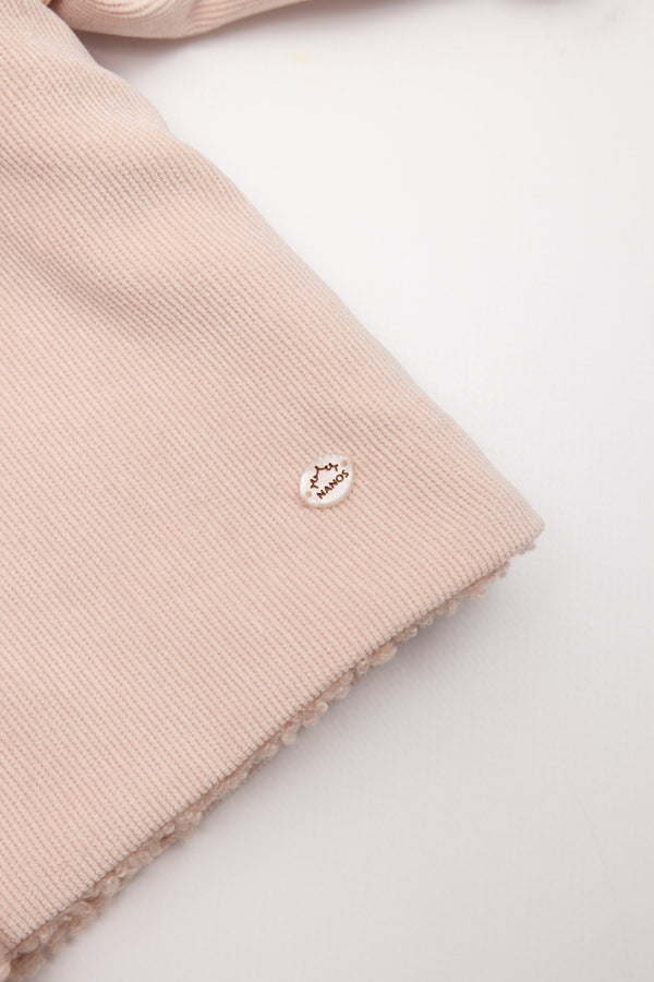 CAZADORA MICROPANA PELO ROSA CLARO