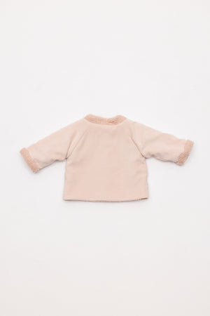 CAZADORA MICROPANA PELO ROSA CLARO