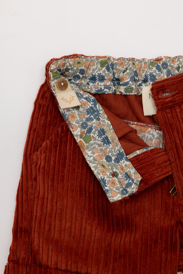 SHORT PANA LIBERTY NARANJA OSCURO