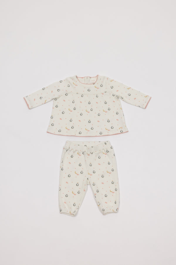 PIJAMA DOS PIEZAS PINGÜÍNA NATA
