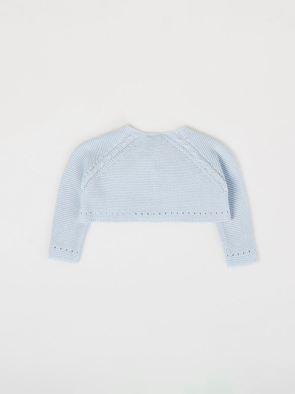 CHAQUETA DE PUNTO BOTONES AZUL BEBÉ
