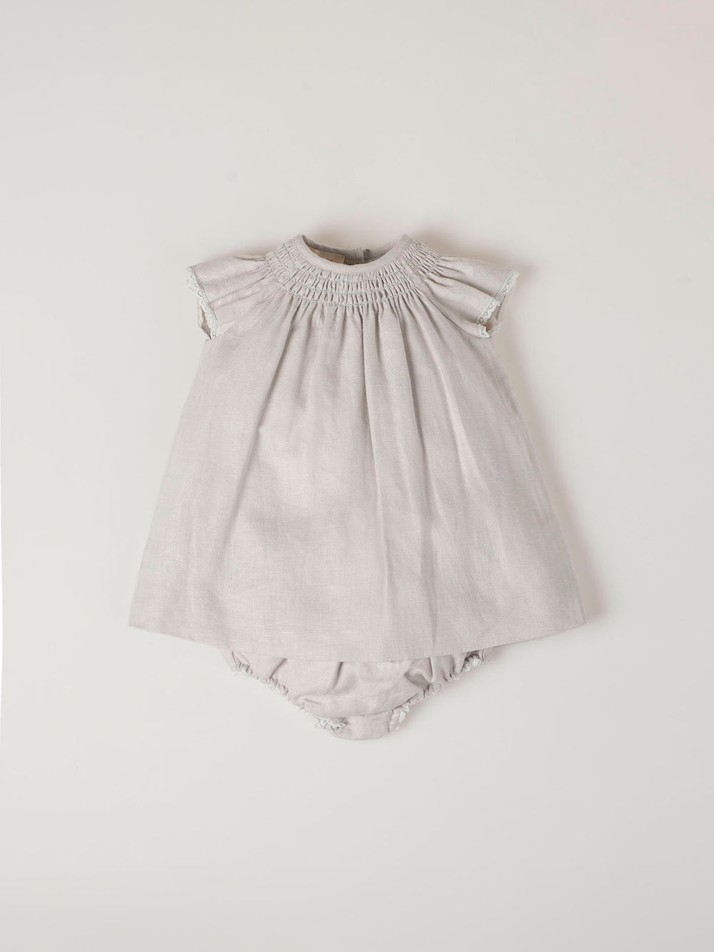 MINI CON BRAGUITA DETALLE FRUNCE GRIS PERLA