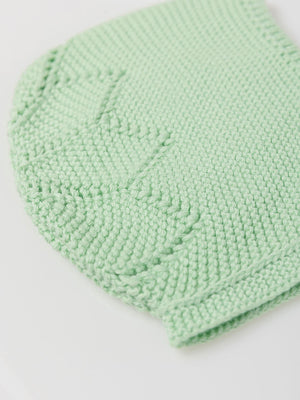 WATER GREEN KNITTED HOOD