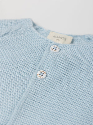 CHAQUETA DE PUNTO BOTONES AZUL BEBÉ