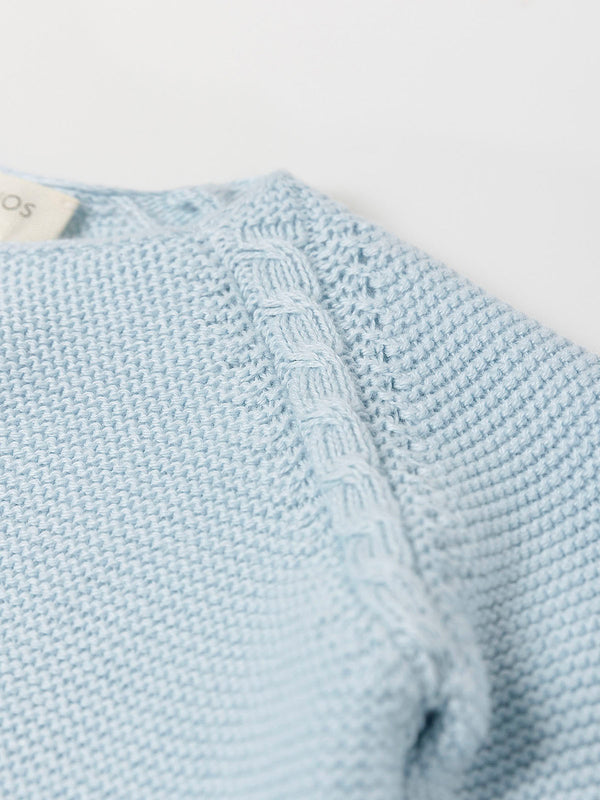 CHAQUETA DE PUNTO BOTONES AZUL BEBÉ