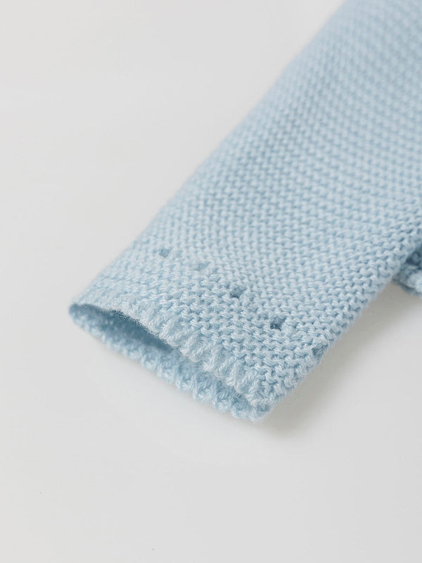 CHAQUETA DE PUNTO BOTONES AZUL BEBÉ