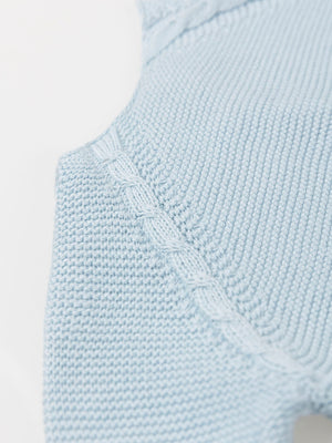 CHAQUETA DE PUNTO BOTONES AZUL BEBÉ