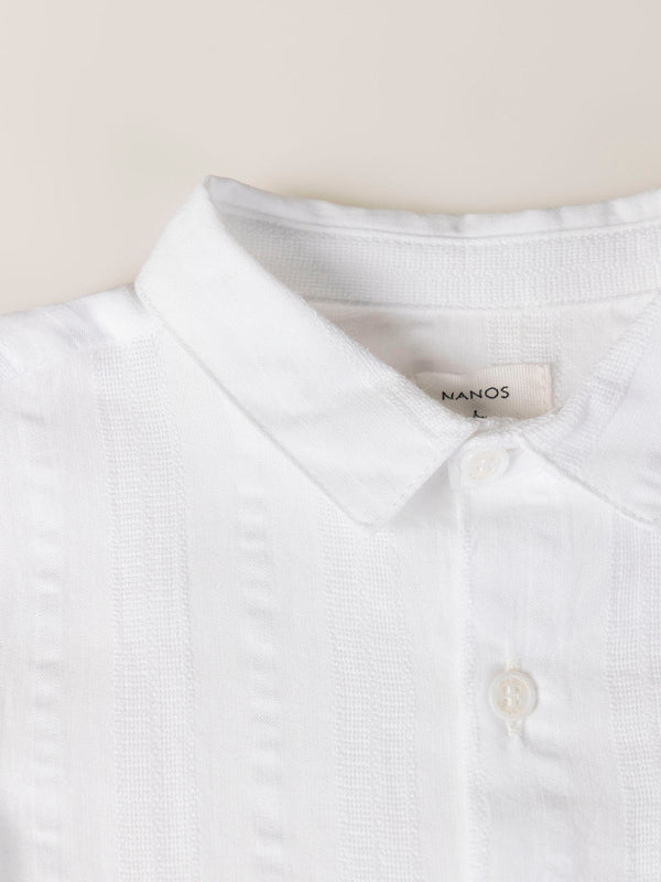CAMISA ESTRUCTURA BOLSILLO BLANCO ROTO