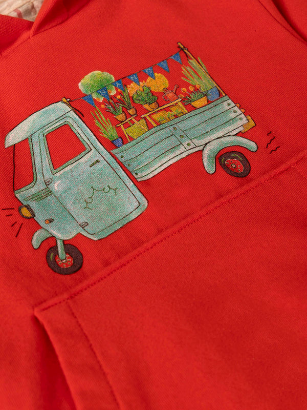 SUDADERA BÁSICA NANOS ROJO CLARO