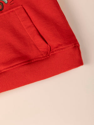 SUDADERA BÁSICA NANOS ROJO CLARO