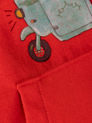 SUDADERA BÁSICA NANOS ROJO CLARO