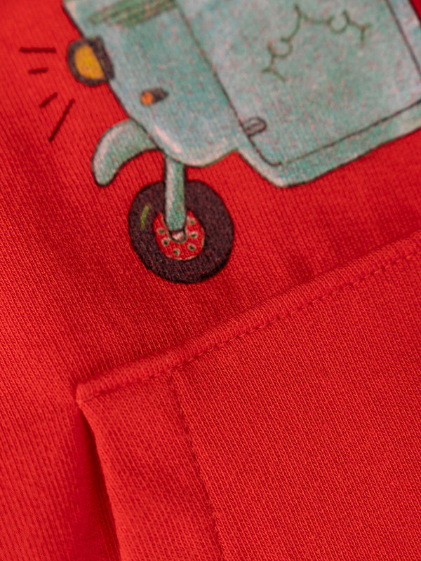 SUDADERA BÁSICA NANOS ROJO CLARO