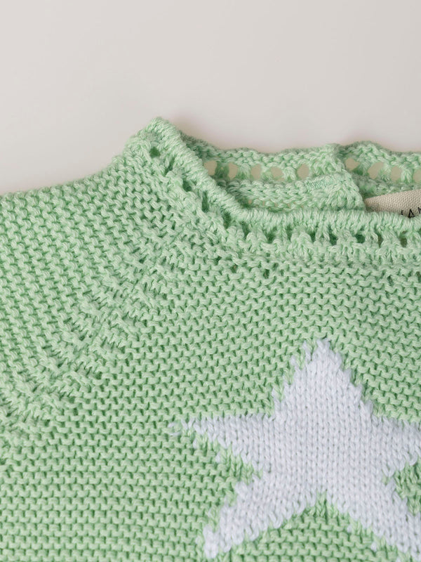 JERSEY PUNTO DETALLE ESTRELLA VERDE AGUA
