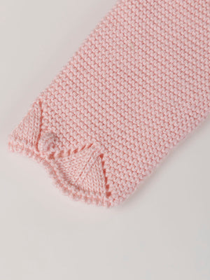 CHAQUETA DE PUNTO ROSA BEBÉ