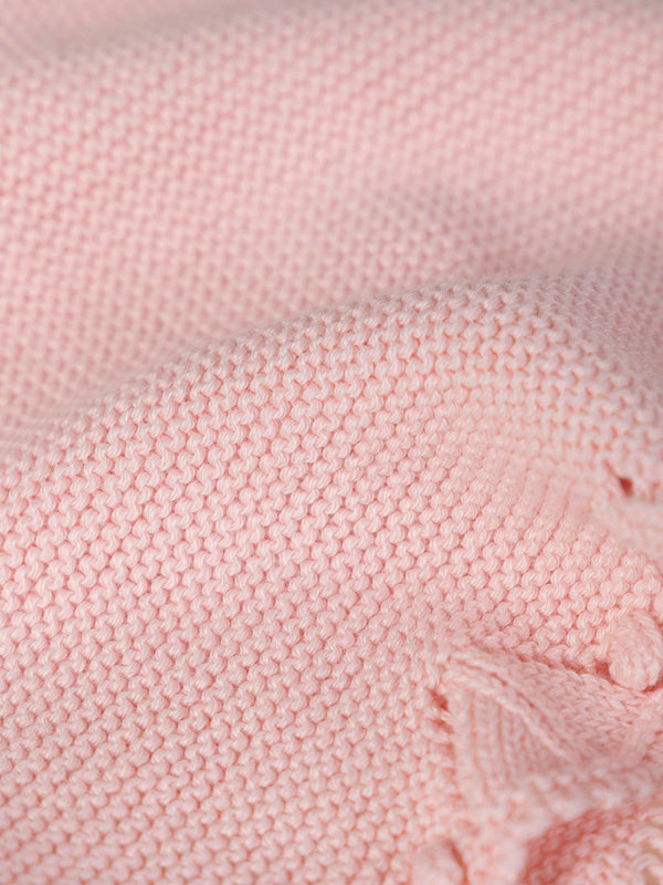 CHAQUETA DE PUNTO ROSA BEBÉ