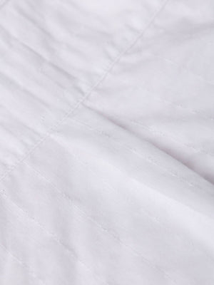 CAMISA ALGODÓN TEJIDO FANTASÍA CUELLO PANADERO NATA