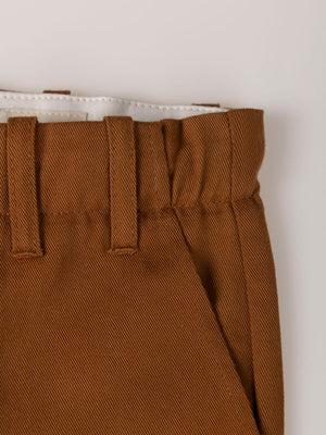 SHORT TAN CANVAS CHINO PANTS
