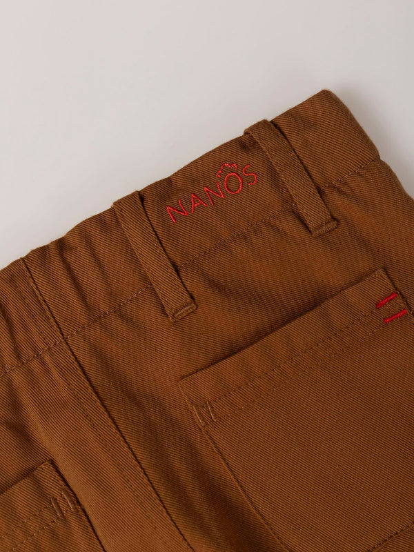 SHORT TAN CANVAS CHINO PANTS