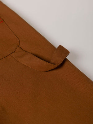 SHORT TAN CANVAS CHINO PANTS