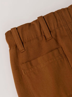 SHORT TAN CANVAS CHINO PANTS