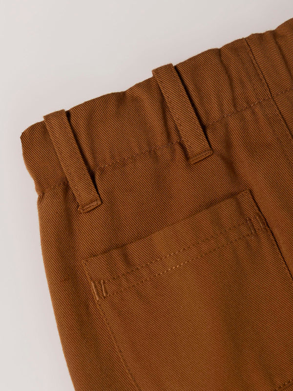 SHORT TAN CANVAS CHINO PANTS