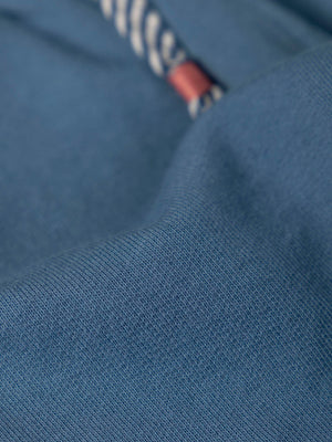 PANTALÓN CORTO DE FELPA CINTAS AZUL MEDIO