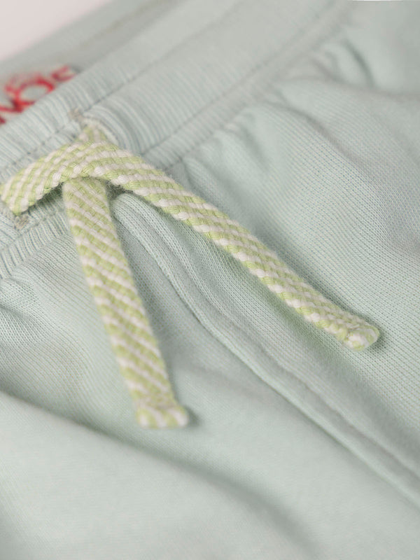 PANTALÓN CORTO DE FELPA CARGO VERDE CLARO