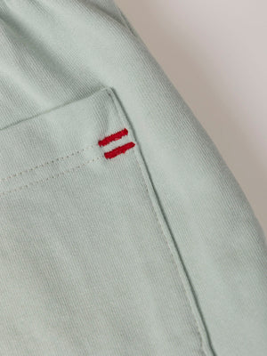 PANTALÓN CORTO DE FELPA CARGO VERDE CLARO
