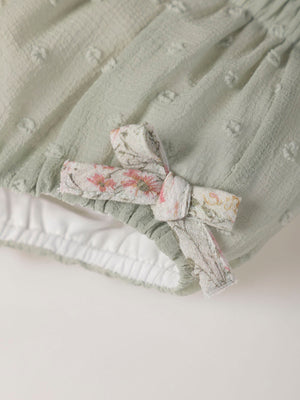 MINI CON BRAGUITA ESTAMPADO BAMBULA FANTASÍA VERDE CLARO