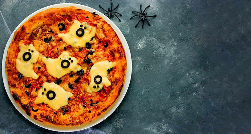 Pizza de Halloween en recetas de Nanos