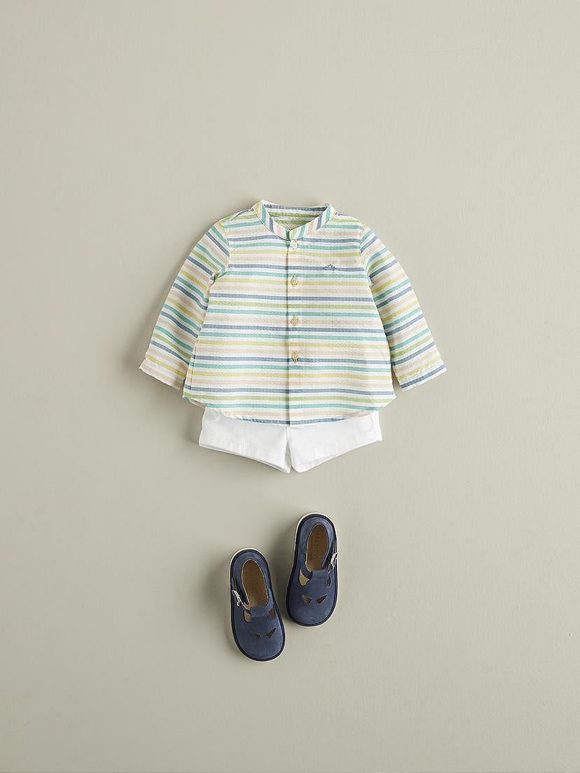 NANOS / BABY BOY / Shirts, Polo-necks & T-shirts / CAMISA SEERSUCKER VERDE / 1213301611 (2)
