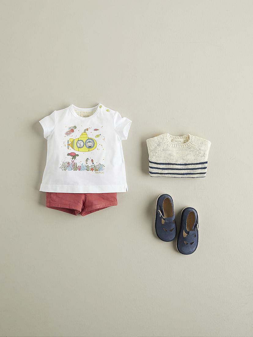 NANOS / BABY BOY / Shirts, Polo-necks & T-shirts / CAMISETA PUNTO BLANCO / 1213255901 (1)