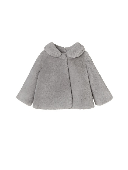 Abrigo pelo gris claro Baby Coats and Jackets | NANOS