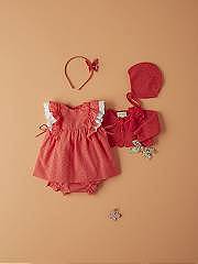 NANOS / BABY GIRL / Dresses / MINI CON BRAGUI PLUMETI CORAL / 1312110643 (3)