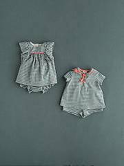 NANOS / BABY / Outfits and Rompers / CONJUNTO PLAYA PUNTO VERDE AGUA / 1226250018 (3)