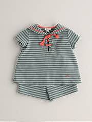 NANOS / BABY / Outfits and Rompers / CONJUNTO PLAYA PUNTO VERDE AGUA / 1226250018