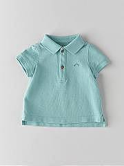 NANOS / BABY BOY / Shirts, Polo-necks & T-shirts / POLO NIDO DE ABEJA VERDE AGUA / 1313285818