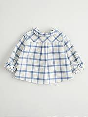 NANOS / BABY BOY / Shirts, Polo-necks & T-shirts / CAMISA CUADROS FRANELA CELESTE / 2113261206 (2)