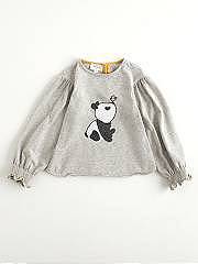 NANOS / BABY GIRL / Shirts, Polo-necks & T-shirts / CAMISETA PANDA PUNTO GRIS CLARO / 2113605909